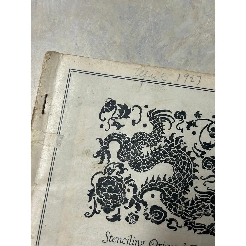 Vintage School Arts Magazine April 1927 Art Education Crayola Ad Oriental Design